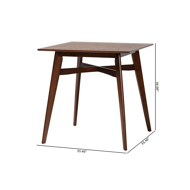 Image 6 Leena 35 1/2" Wide Walnut Brown Counter Height Pub Table more views