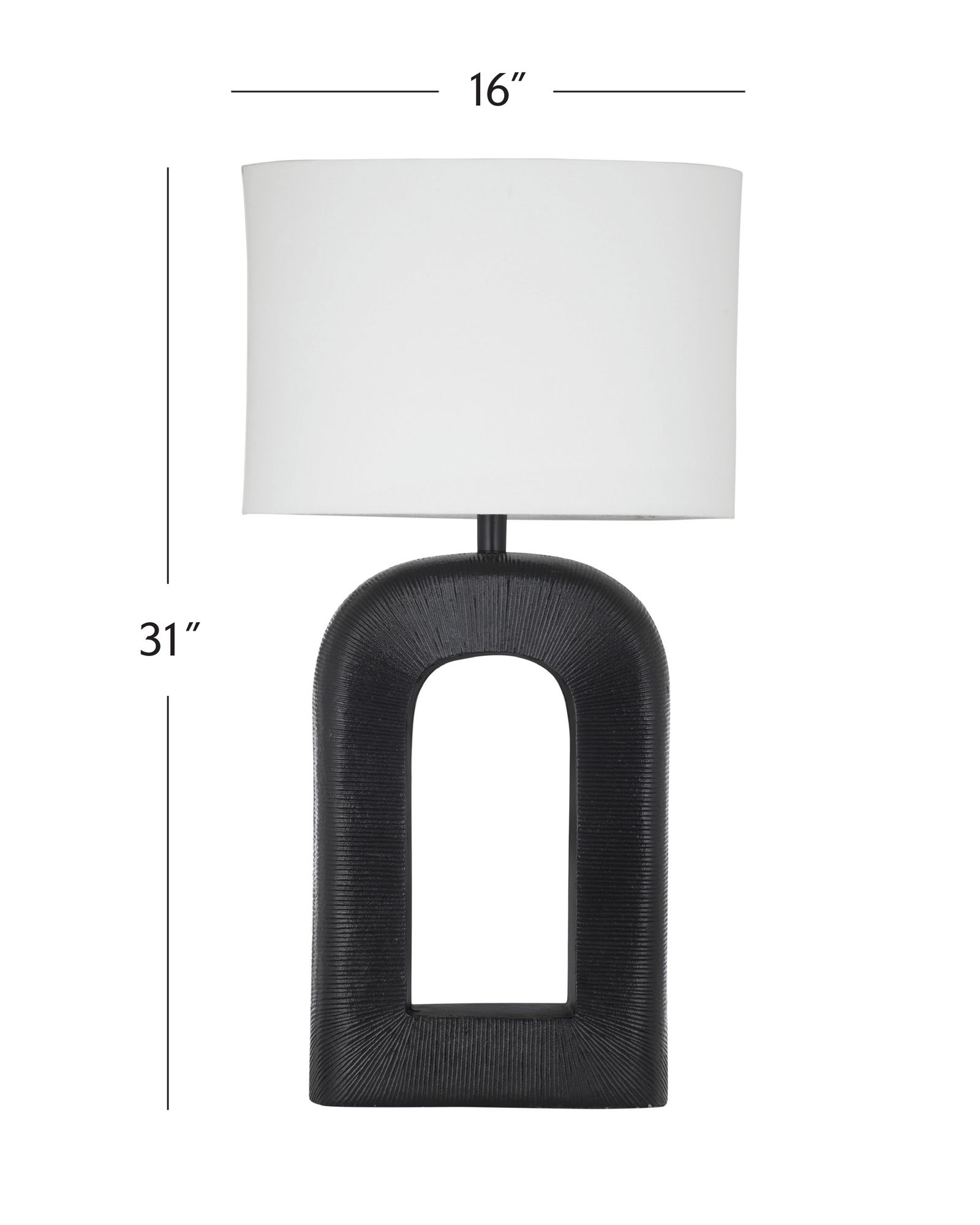 Image 7 Leers 31" Modern Styled Black Table Lamp more views