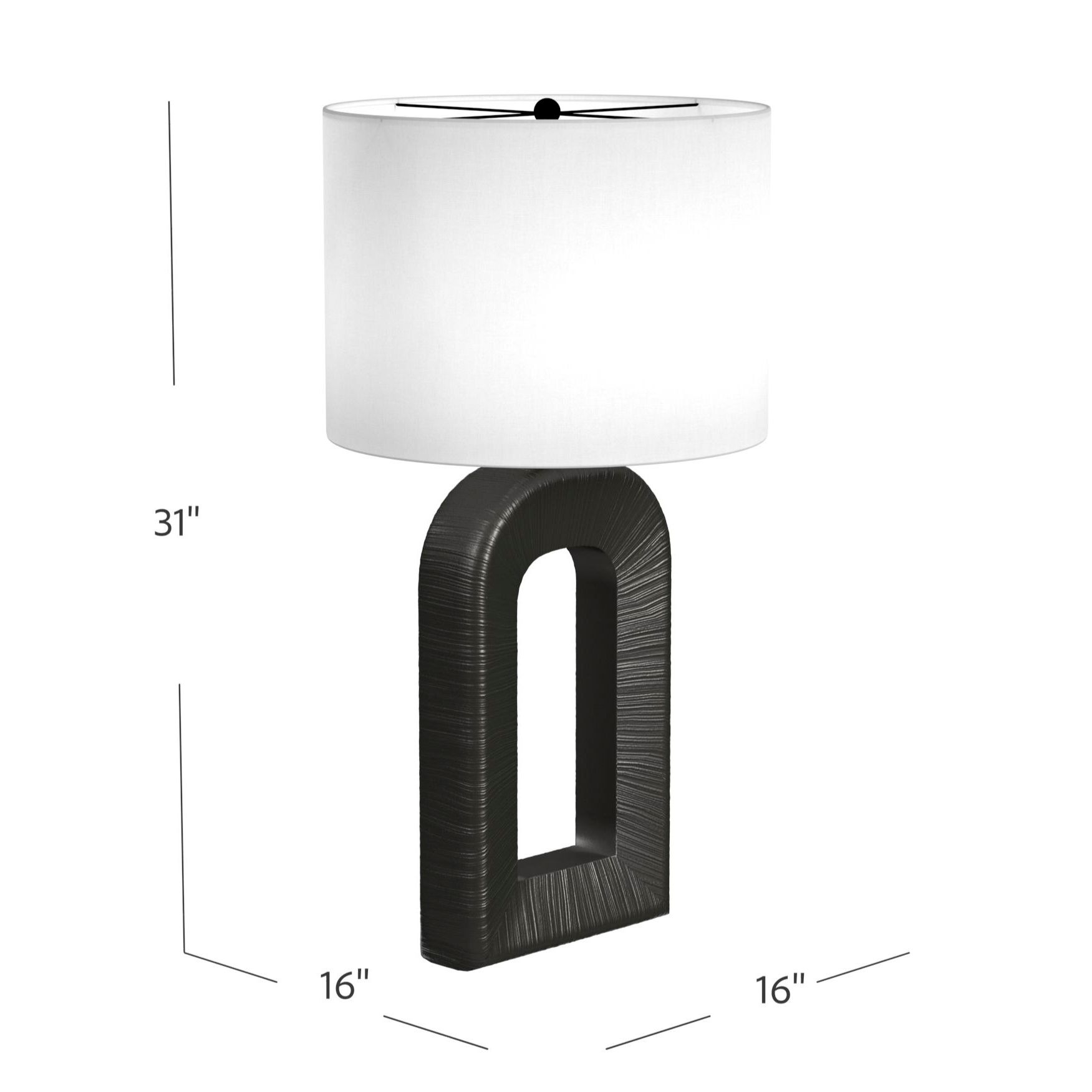 Leers 31" Modern Styled Black Table Lamp