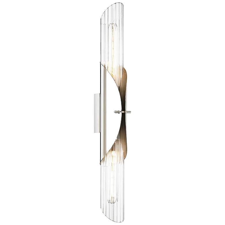 Image 1 Lefferts 26" High Polished Nickel 2-Light Wall Sconce