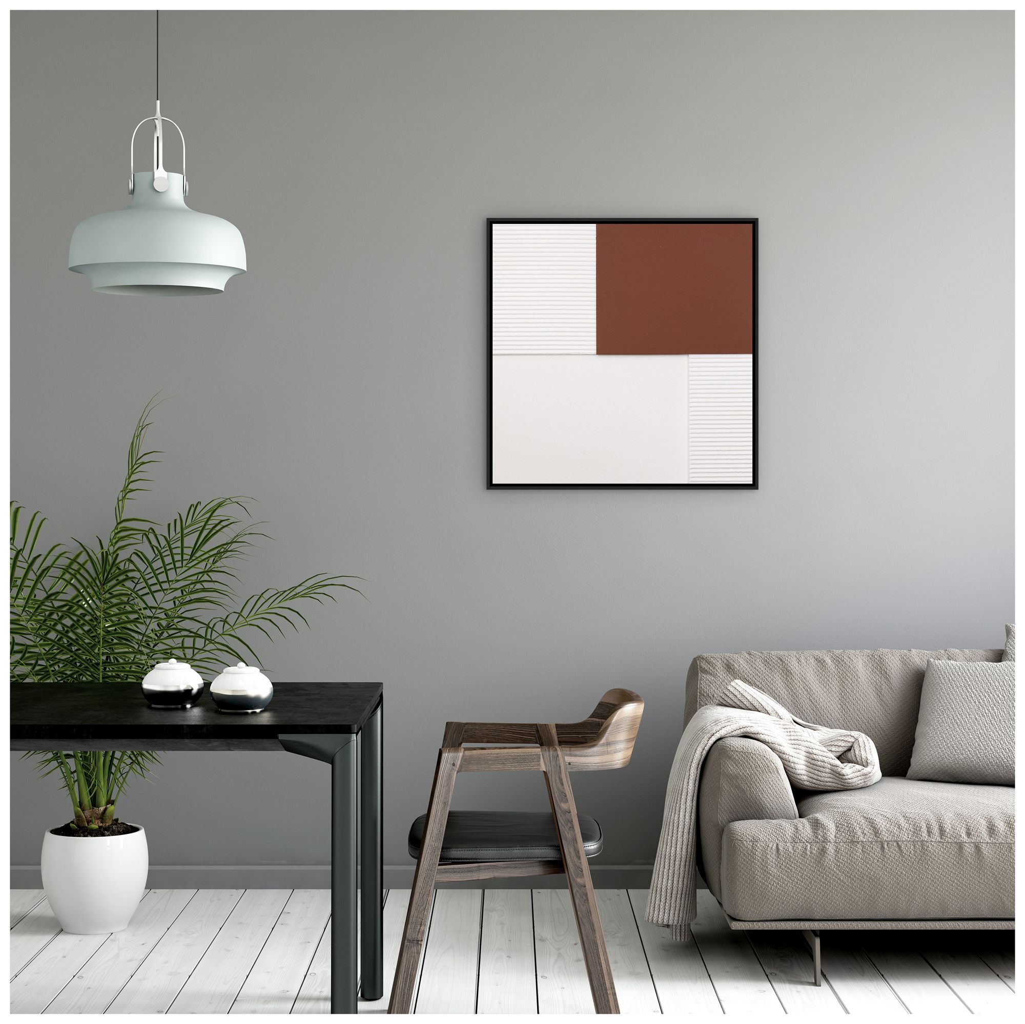 Image 2 Leftbank Art, Point of Reference II, 30 x 30, Poly Black Floater Frame more views