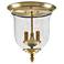 Legacy 11.5-in W Antique Brass Flush Mount Light