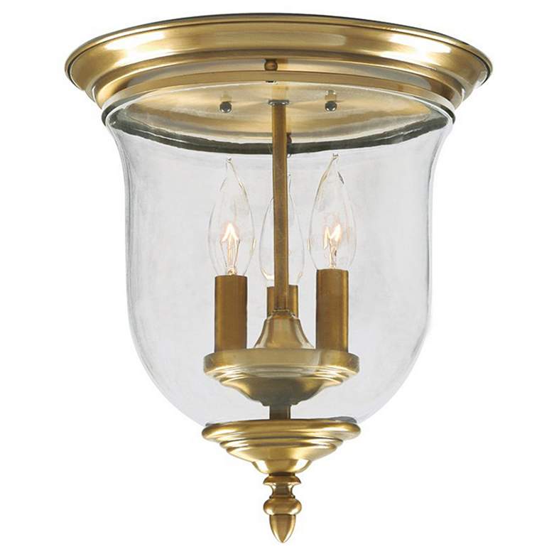 Image 1 Legacy 11.5-in W Antique Brass Flush Mount Light
