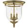 Legacy 11.5-in W Antique Brass Flush Mount Light
