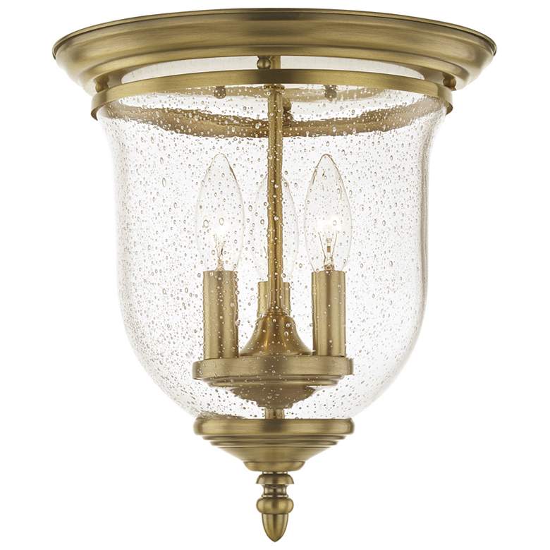 Image 1 Legacy 11.5-in W Antique Brass Flush Mount Light