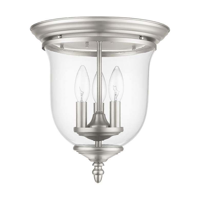 Image 3 Legacy 11.5-in W Brushed Nickel Flush Mount Light more views