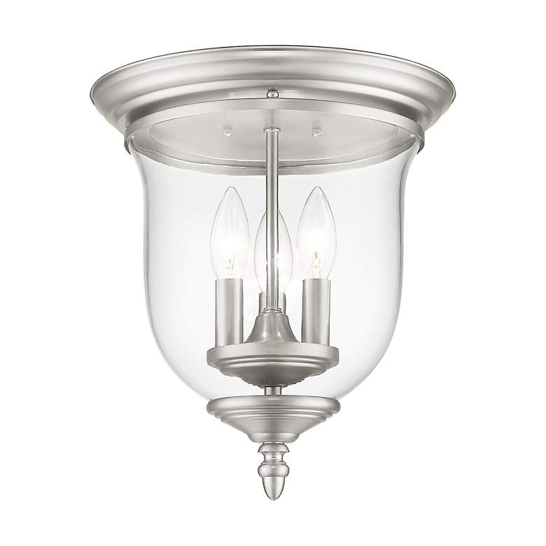 Image 4 Legacy 11.5-in W Brushed Nickel Flush Mount Light more views