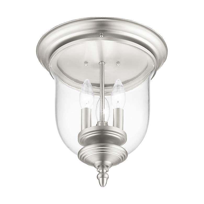Image 5 Legacy 11.5-in W Brushed Nickel Flush Mount Light more views