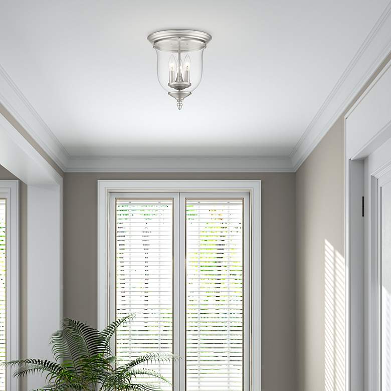 Image 6 Legacy 11.5-in W Brushed Nickel Flush Mount Light more views