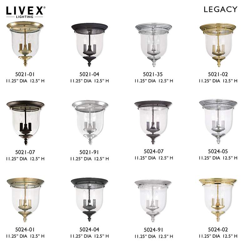 Image 7 Legacy 11.5-in W Brushed Nickel Flush Mount Light more views