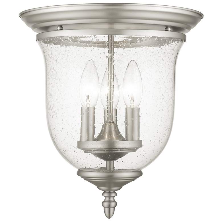 Image 1 Legacy 11.5-in W Brushed Nickel Flush Mount Light