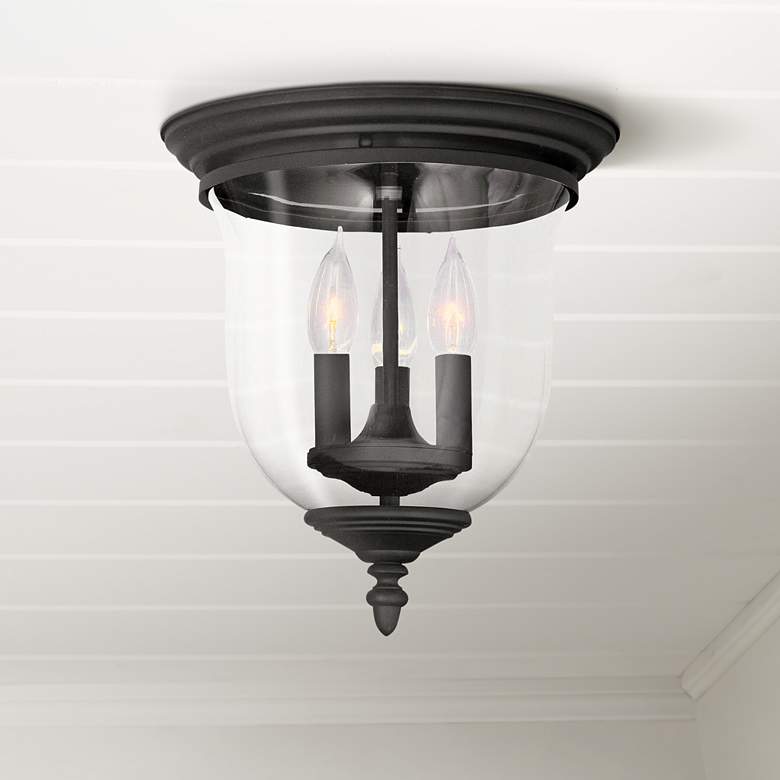 Image 1 Legacy 11 1/2 inch Wide Black 3-Light Ceiling Light