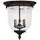 Legacy 11 1/2" Wide Bronze and Seeded Glass Bowl 3-Light Ceiling Light