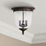 Legacy 11 1/2" Wide Bronze and Seeded Glass Bowl 3-Light Ceiling Light