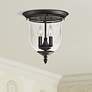 Legacy 11 1/2"W Bronze and Glass 3-Light Ceiling Light