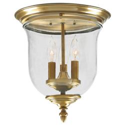 Legacy 11 1/4" Wide Antique Brass 3-Light Ceiling Light