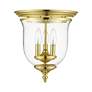 3_Legacy 11 1/4" Wide Polished Brass 3-Light Ceiling Light more views