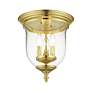 5_Legacy 11 1/4" Wide Polished Brass 3-Light Ceiling Light more views
