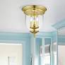 7_Legacy 11 1/4" Wide Polished Brass 3-Light Ceiling Light more views