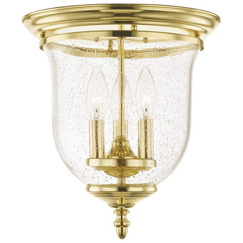 Image 1 Legacy 11 1/4" Wide Polished Brass 3-Light Ceiling Light