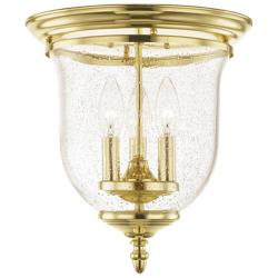Legacy 11 1/4" Wide Polished Brass 3-Light Ceiling Light