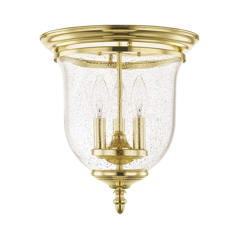 Image 3 Legacy 11 1/4" Wide Polished Brass 3-Light Ceiling Light more views