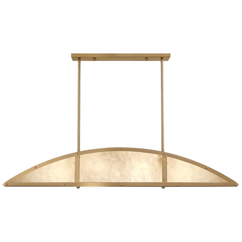 Image 1 Legacy 4-Light Linear Chandelier in Warm Brass by Breegan Jane