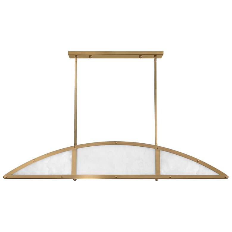 Image 2 Legacy 4-Light Linear Chandelier in Warm Brass by Breegan Jane more views