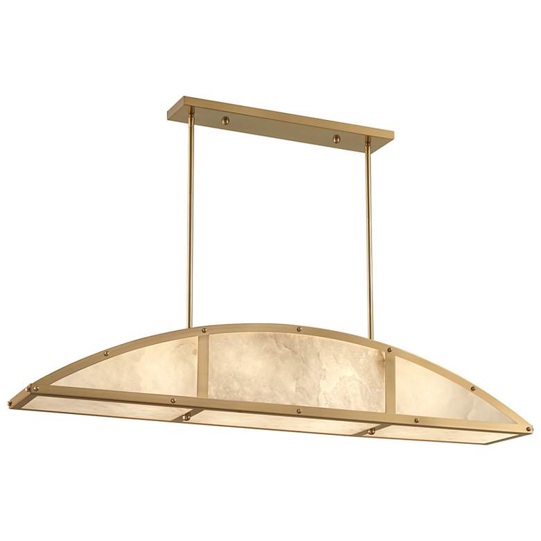 Image 3 Legacy 4-Light Linear Chandelier in Warm Brass by Breegan Jane more views