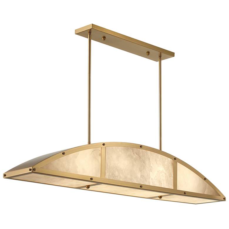 Image 4 Legacy 4-Light Linear Chandelier in Warm Brass by Breegan Jane more views