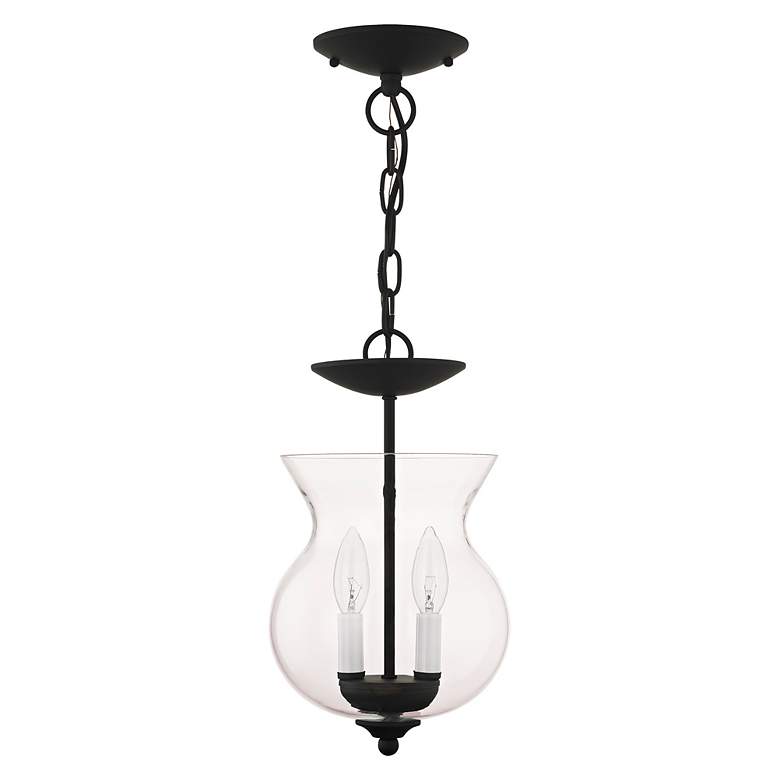 Image 3 Legacy 8.25-in Black Mini Clear Glass Urn Pendant more views