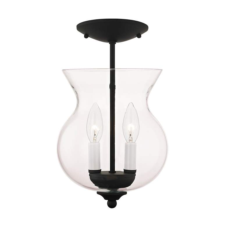 Image 4 Legacy 8.25-in Black Mini Clear Glass Urn Pendant more views