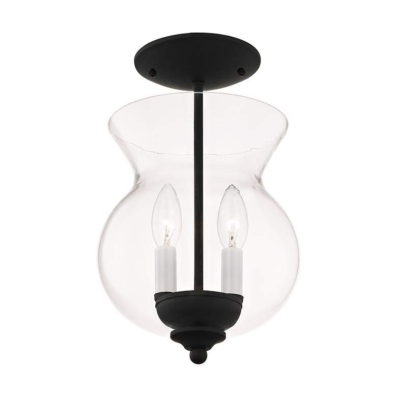 Image 5 Legacy 8.25-in Black Mini Clear Glass Urn Pendant more views