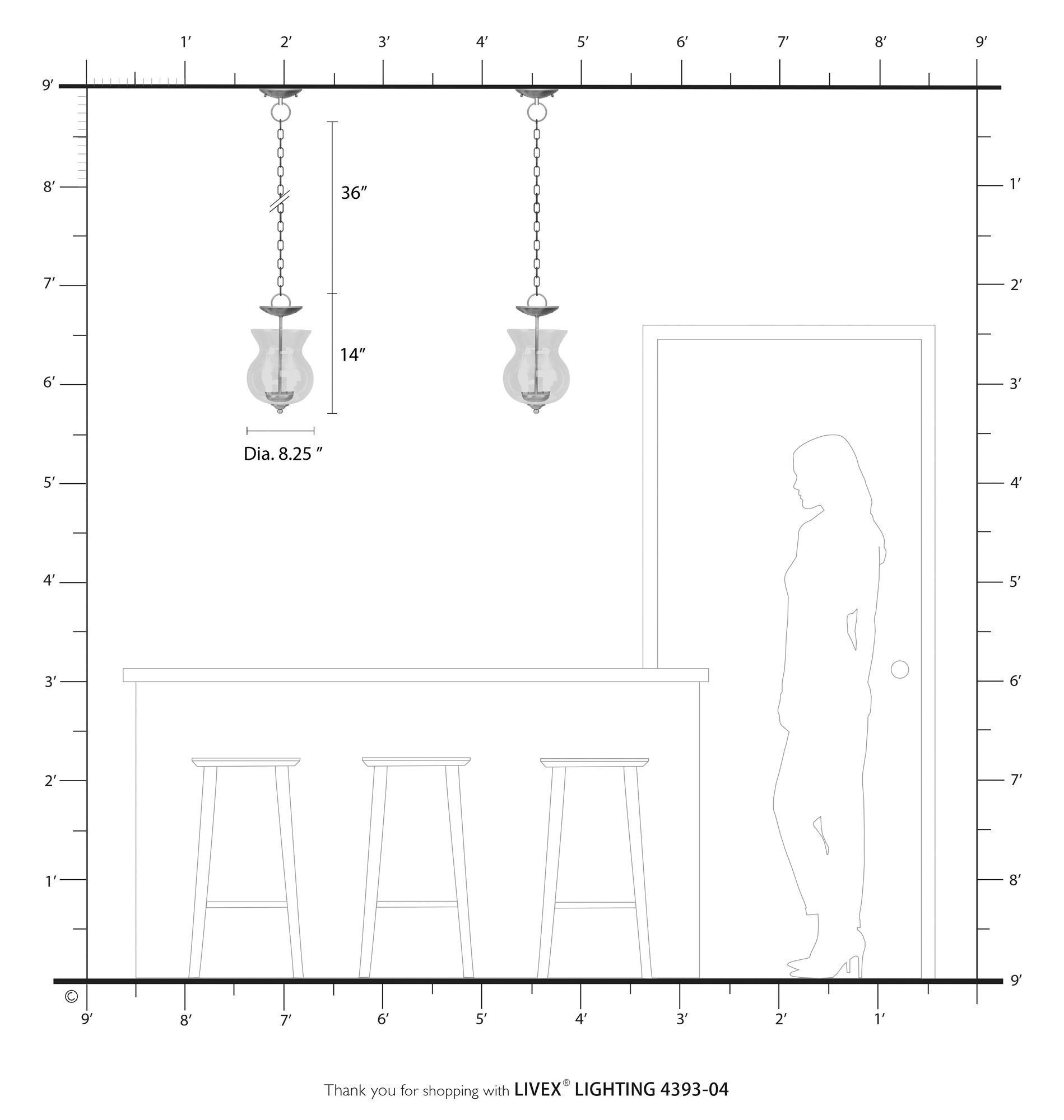 Legacy 8.25-in Black Mini Clear Glass Urn Pendant