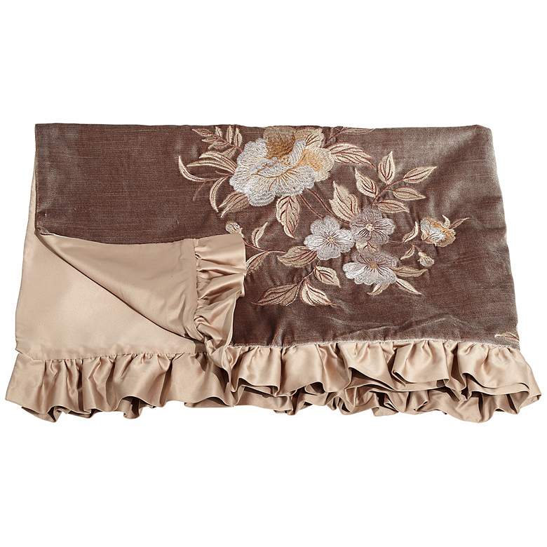 Image 1 Legacy Collection Floral Embroidered Throw