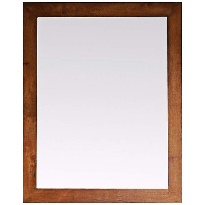 Image 1 Legacy Golden Burl Wood 30 inch x 36 inch Rectangular Wall Mirror