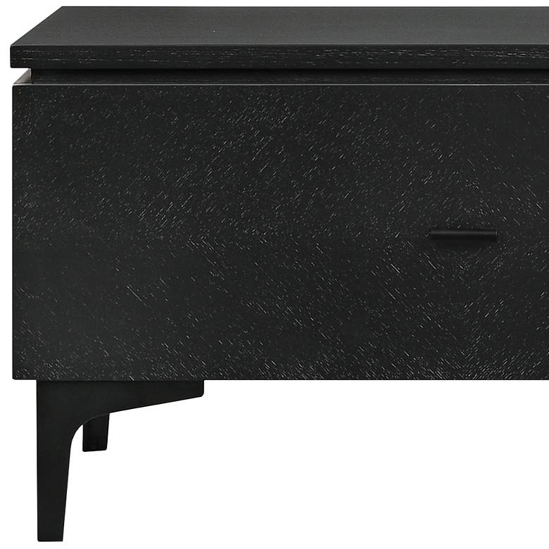 Image 3 Legend 28" Wide Black Glaze Ash Veneer Nightstand w/ Drawer more views