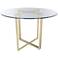Legend 36" Wide Brushed Gold Round Dining Table