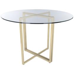 Legend 36&quot; Wide Brushed Gold Round Dining Table