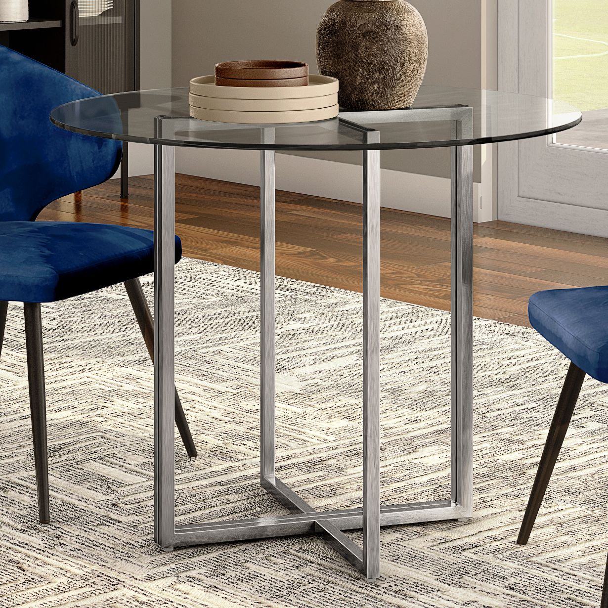 36 inch deals glass dining table