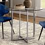 Legend 36" Wide Brushed Steel Round Dining Table in scene