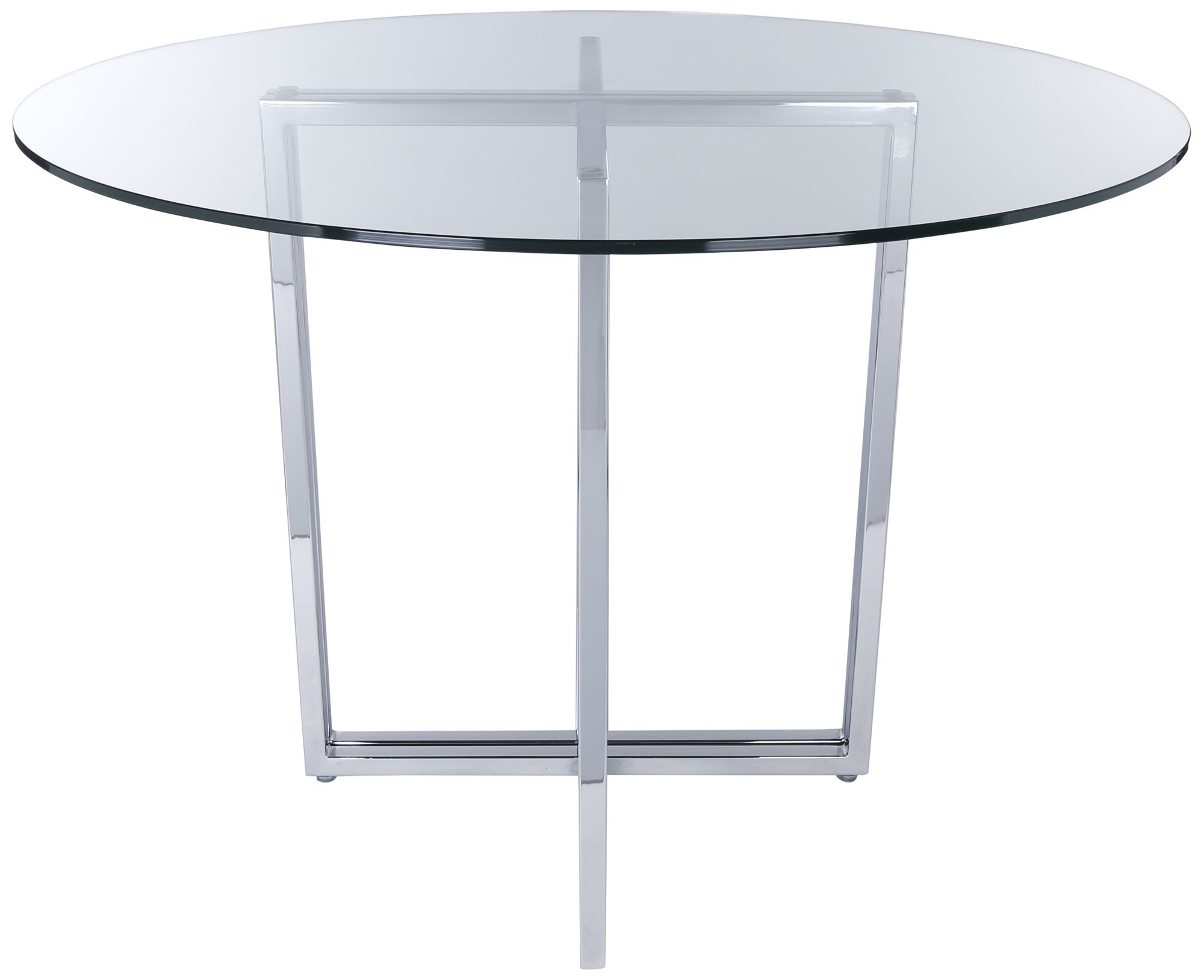 Image Legend 36" Wide Chrome Steel Round Dining Table