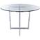 Legend 36" Wide Chrome Steel Round Dining Table