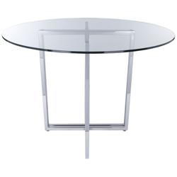 Legend 36&quot; Wide Chrome Steel Round Dining Table