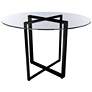 Legend 36" Wide Matte Black Steel Round Dining Table in scene