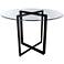 Legend 36" Wide Matte Black Steel Round Dining Table