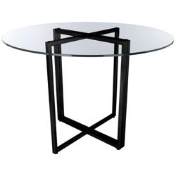 Legend 36&quot; Wide Matte Black Steel Round Dining Table