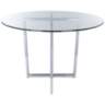 Legend 36" Wide Chrome Steel Round Dining Table