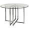 Legend 42" Wide Brushed Steel Round Dining Table