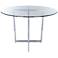 Legend 42" Wide Chrome Steel Round Dining Table